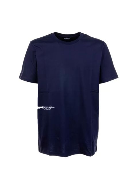 T-shirt Dondup uomo US198JF0309U IU2 Blu girocollo manica corta cotone stampa DONDUP | US198JF0309U IU2890
